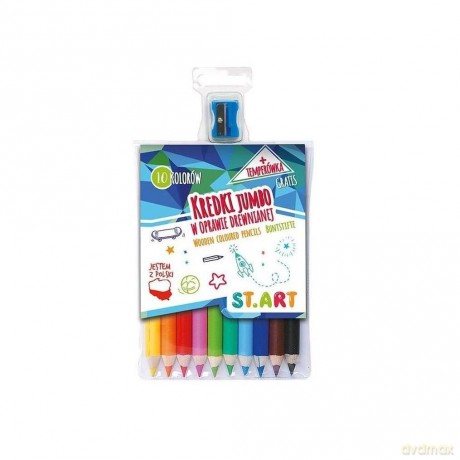 Kredki jumbo st.art 10 kolorów z temperówka
