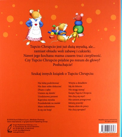 Nie chcę jeść. Tupcio Chrupcio - Eliza Piotrowska [KSIĄŻKA]