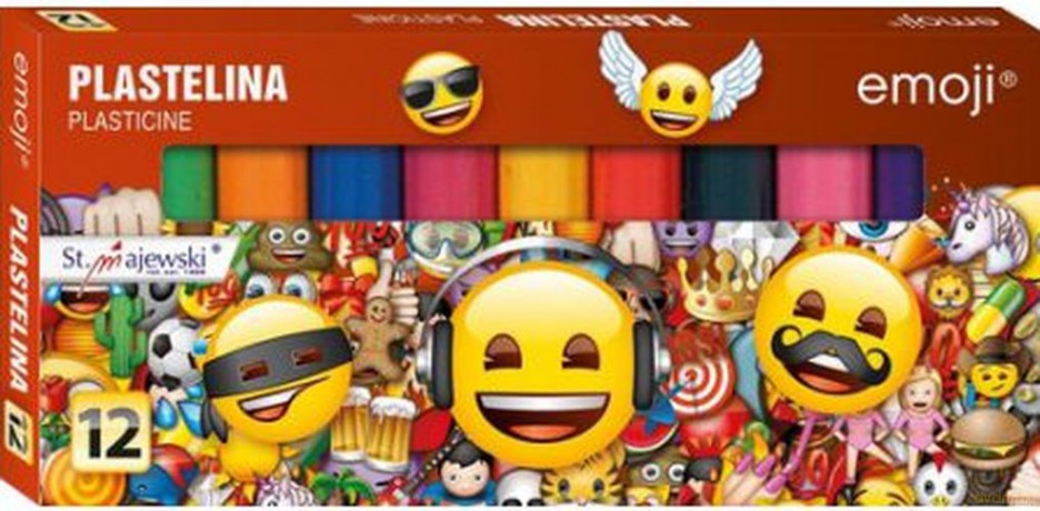Plastelina 12 kolorów emoji