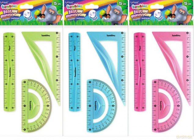 Zestaw geometryczny bambino 3 elementy 15 cm