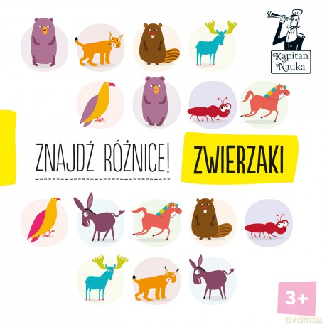 Znajdź różnice. Zwierzaki [KSIĄŻKA]