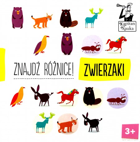 Znajdź różnice. Zwierzaki [KSIĄŻKA]