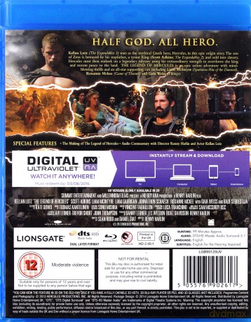 Legend Of Hercules [Blu-Ray 3D]+[Blu-Ray]