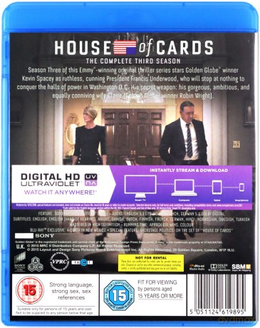 House Of Cards Season 3 [4xBlu-Ray]