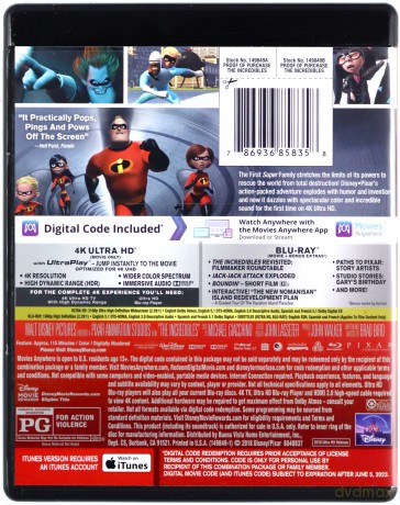 The Incredibles (Disney) [Blu-Ray 4K]+[Blu-Ray]