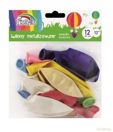 Balony Metal 12'' mix 12 sztuk