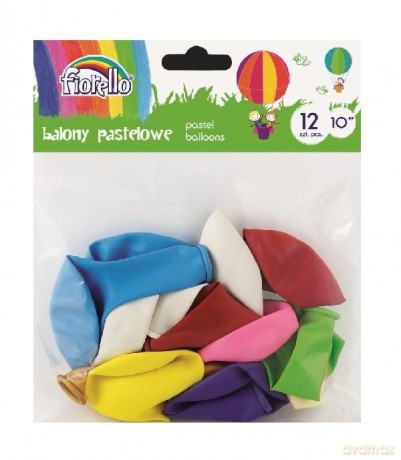 Balony Pastel 10'' mix 12 sztuk