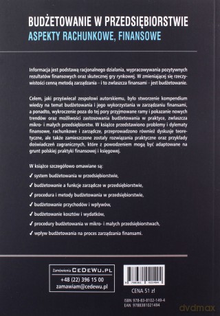 Budżetowanie w przedsiębiorstwie - Marek Dylewski, Beata Filipiak, Piotr Szczypa [KSIĄŻKA]