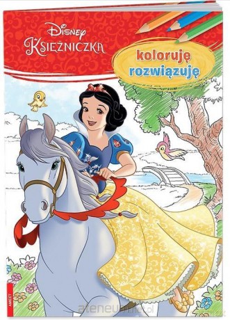 Disney Księżniczka. Koloruję, rozwiązuję [KSIĄŻKA]