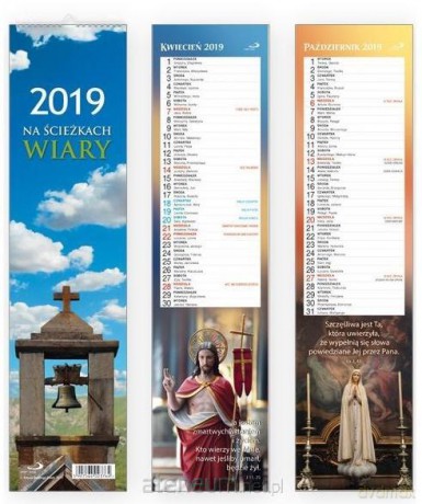 Kalendarz 2019 Na ścieżkach wiary [KALENDARZ]
