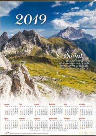 Kalendarz 2019 plakatowy średni Góry [KALENDARZ]