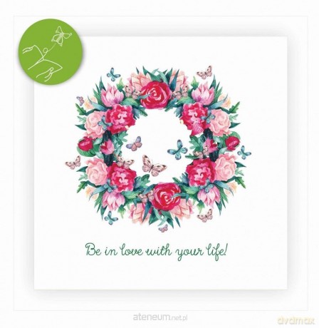Karnet kwadrat z niespodzianką Wieniec - Ślub