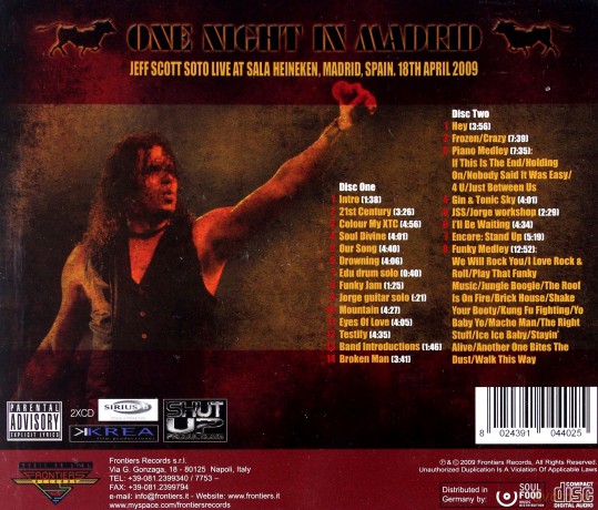 Jeff Scot Soto: One Night In Madrid [2CD]