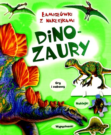 Łamigłówki z naklejkami Dinozaury [KSIĄŻKA]