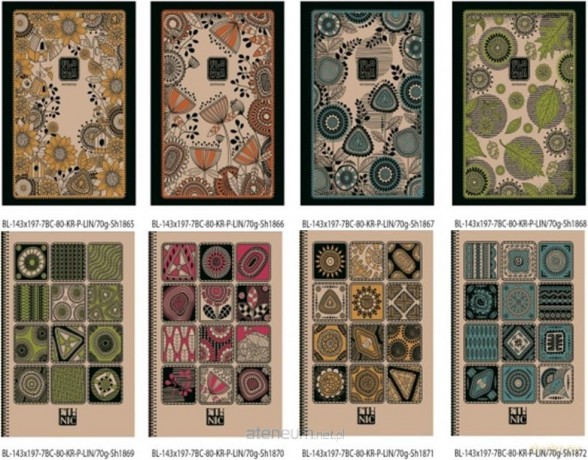 Notatnik ozdobny 143x197/80K linia