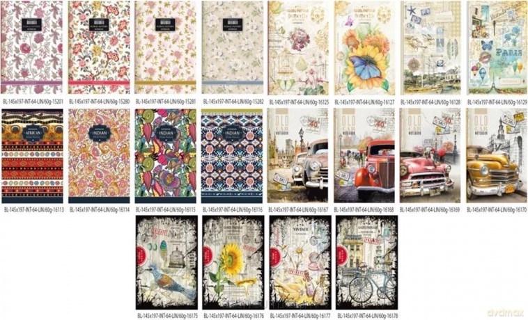Notatnik ozdobny 145x197/64K linia