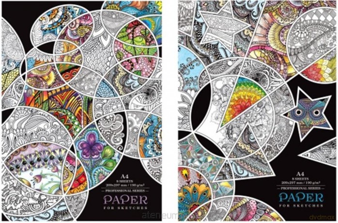 Papier artystyczny A4/8K 190g/m2 + teczka