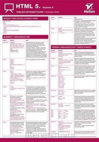 Tablice informatyczne. HTML 5 - Radosław Sokół