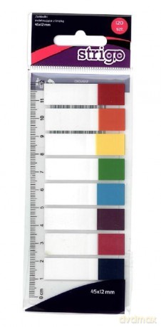 Zakładki indeksujące z linijką 45x12mm