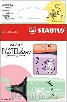 Zakreślacz Boss mini pastellove 3 kolory