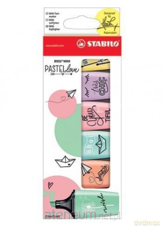 Zakreślacz Boss mini pastellove 6 kolorów