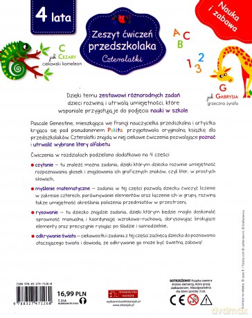 Zeszyt ćwiczeń przedszkolaka. Czterolatki [KSIĄŻKA]