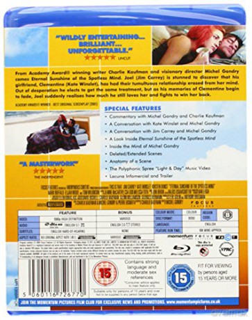 Eternal Sunshine Of The Spotless Mind (Zakochany bez pamięci) [Blu-Ray]
