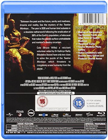 Twelve Monkeys (12 małp) [Blu-Ray]