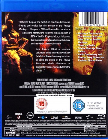 Twelve Monkeys (12 małp) [Blu-Ray]