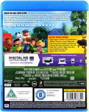 Snoopy And Charlie Brown - The Peanuts Movie (Fistaszki - wersja kinowa) [Blu-Ray]