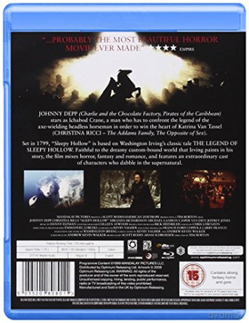 Sleepy Hollow (Jeździec bez głowy) [Blu-Ray]