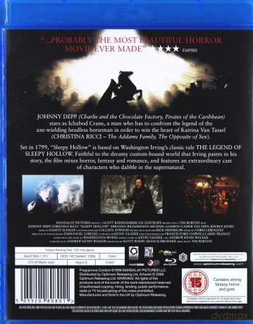 Sleepy Hollow (Jeździec bez głowy) [Blu-Ray]