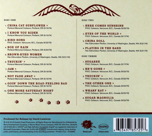 Grateful Dead: Pacific Northwest '73-'74: Believe It If You Need It [3CD]