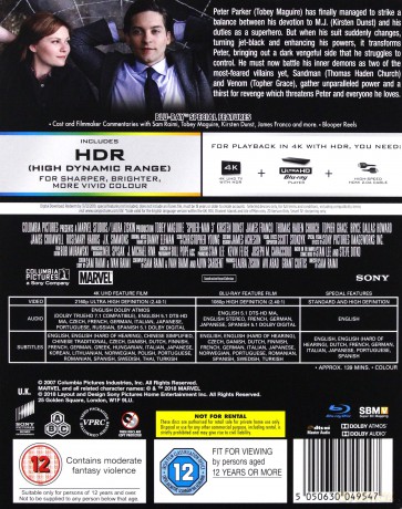 Spider-Man 3 [Blu-Ray 4K]+[Blu-Ray]