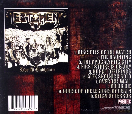 Testament: Live At Eindhoven '87 [CD]