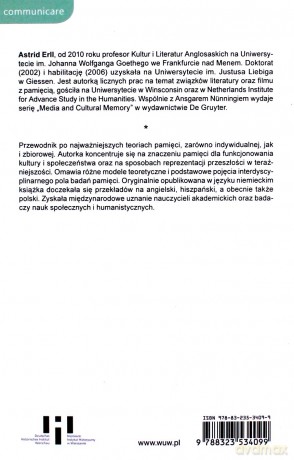 Kultura pamięci. Wprowadzenie - Astrid Erll [KSIĄŻKA]