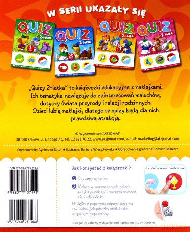 Quiz 2 latka Część 3 - Agnieszka Bator [KSIĄŻKA]