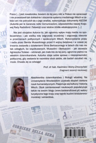 System Medialny Włoch. prasa - radio - telewizja - internet - Agnieszka Trolese [KSIĄŻKA]