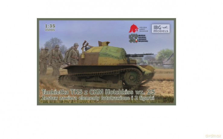 Model plastikowy Tankietka TKS z ckm Hotchkiss wzór 25