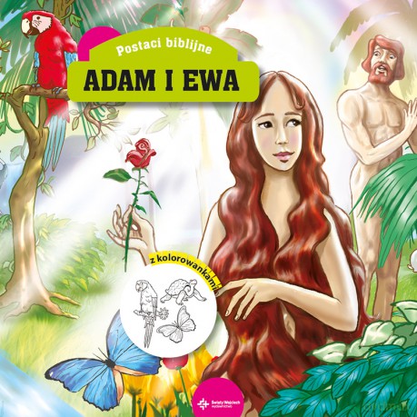 Adam i Ewa Postaci Biblijne z Kolorowankami - Maria Jankowska, Piotr Krzyżewski [KSIĄŻKA]