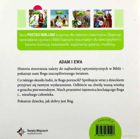 Adam i Ewa Postaci Biblijne z Kolorowankami - Maria Jankowska, Piotr Krzyżewski [KSIĄŻKA]