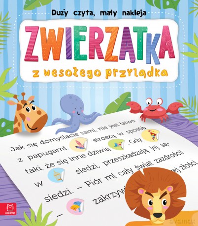 Duży Czyta Mały Nakleja Zwierzątka z Wesołego Przylądka [KSIĄŻKA]