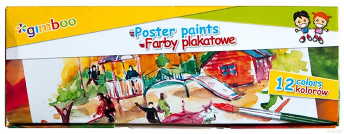 Farby Plakatowe Gimboo 12 Kolorów
