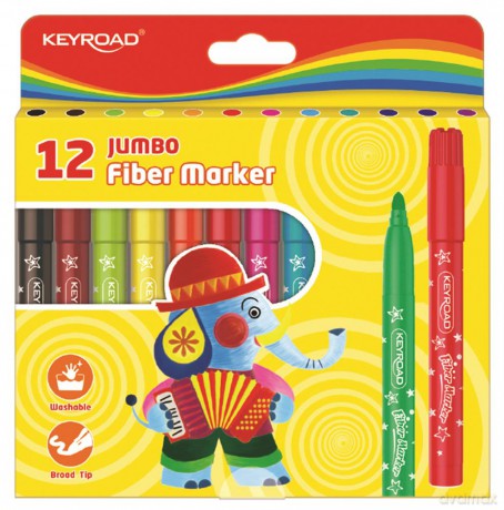 Flamastry Jumbo Keyroad 12 Kolorów