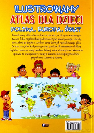 Ilustrowany Atlas Dla Dzieci Polska Europa Świat [KSIĄŻKA]