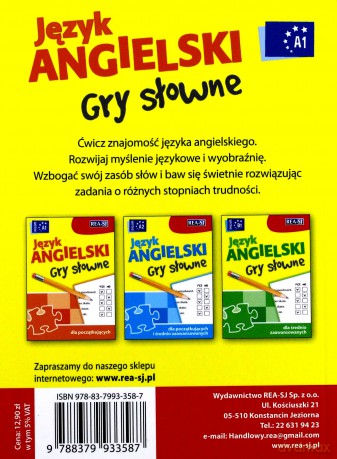 Język angielski Gry Słowne Poziom A1 - Gabrielle Smith-Dluha [KSIĄŻKA]