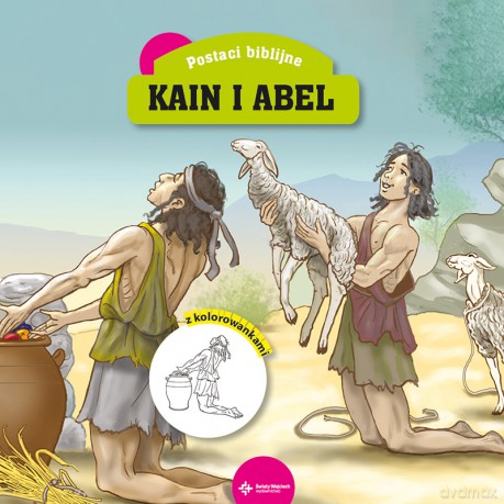 Kain i Abel z Kolorowankami Postaci Biblijne - Maria Jankowska, Piotr Krzyżewski [KSIĄŻKA]