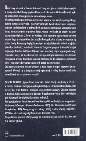 Nocny Pociąg Do Lizbony - Pascal Mercier [KSIĄŻKA]