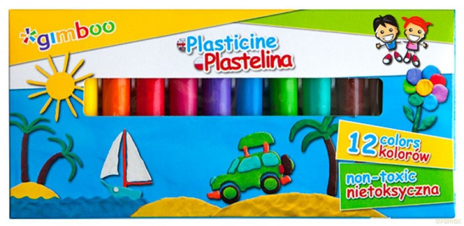 Plastelina Gimboo 12 Kolorów
