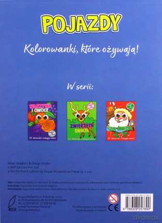 Pojazdy Kolorowanka z Oczkami [KSIĄŻKA]